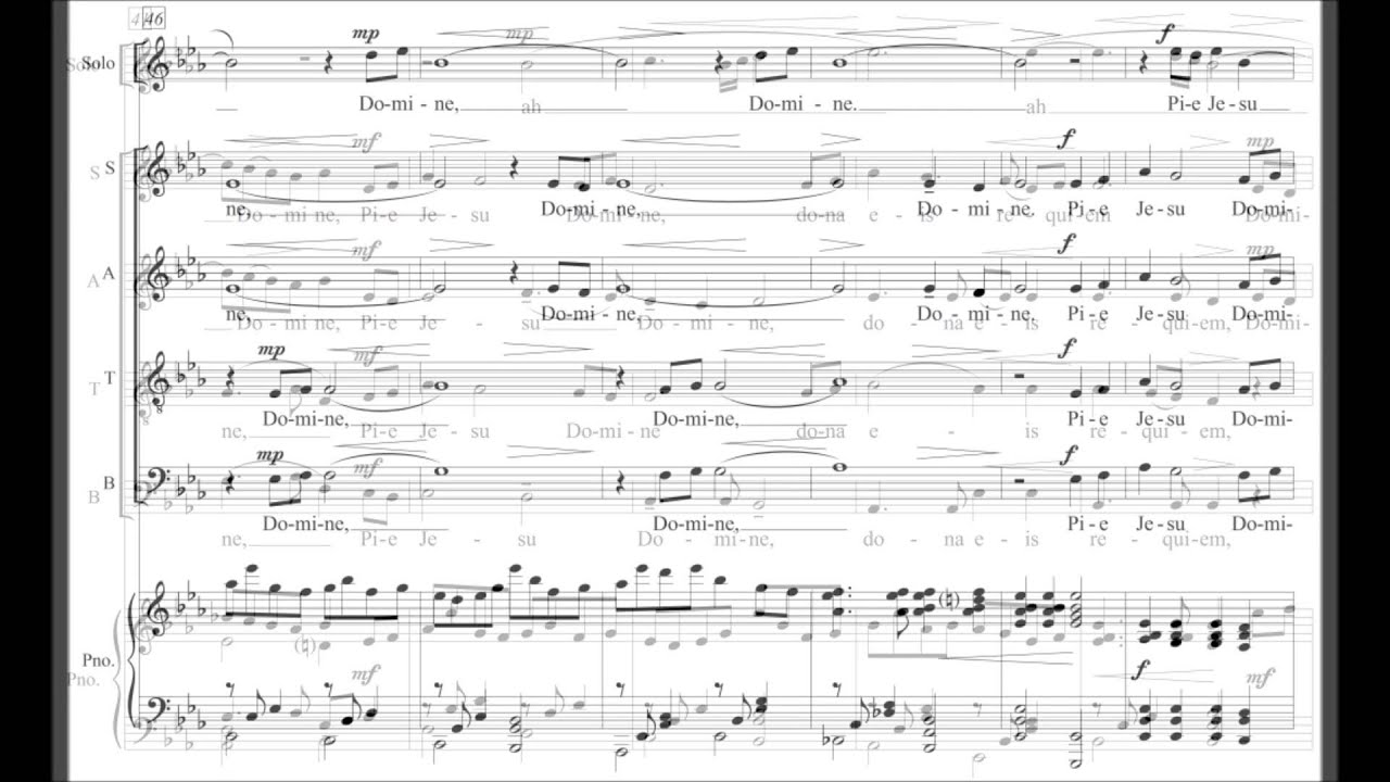 Pie Jesu, composed by Mark Templeton, sung by Matthew Curtis