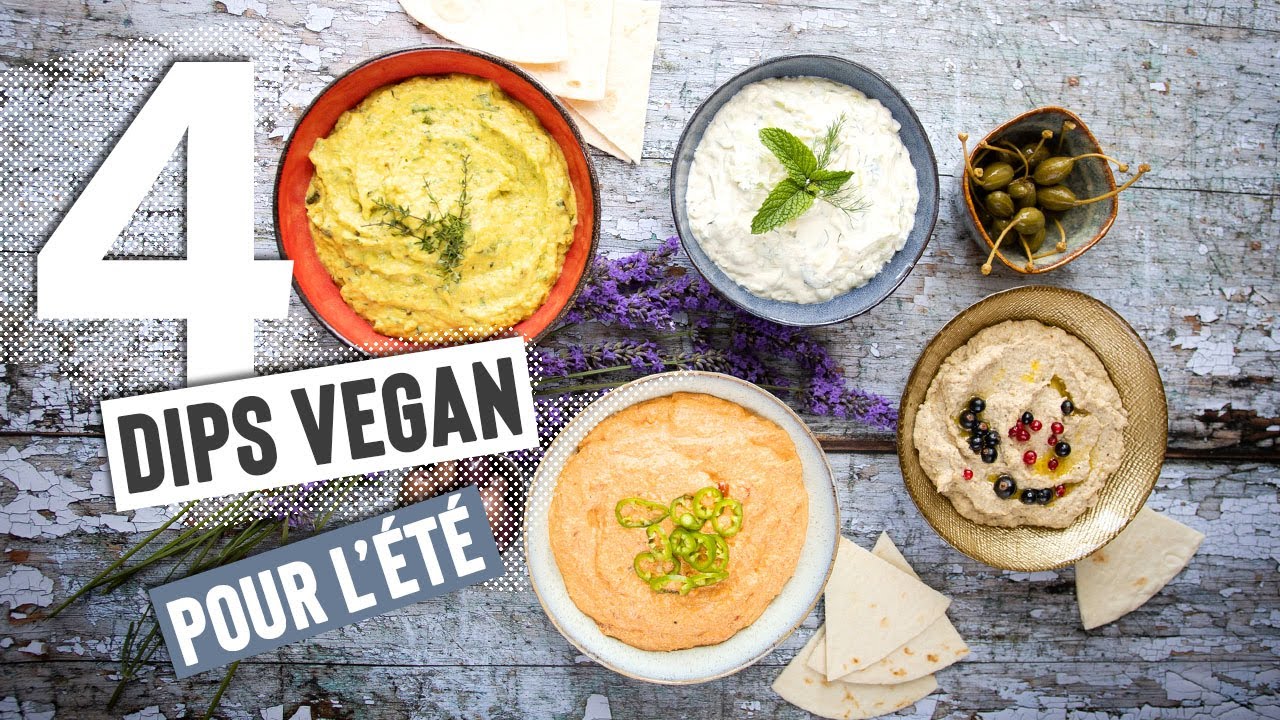 APÉRO VEGAN | 4 recettes de dips