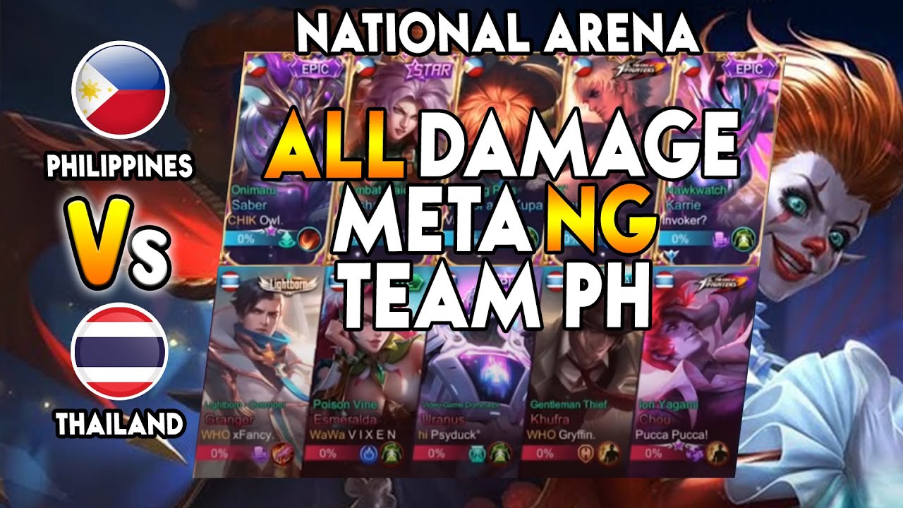 PINAGLARUAN ANG THAILAND SA ALL DAMAGE META NG TEAM PH - National Arena