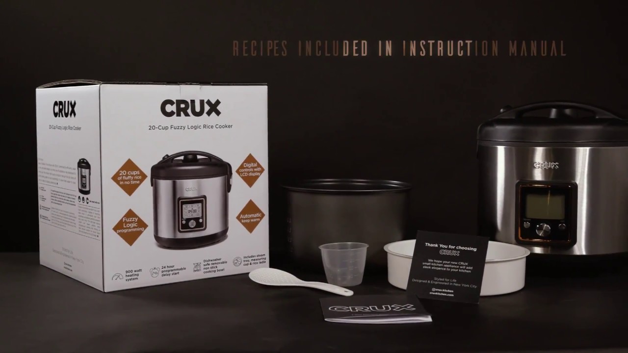 CRUX 20-Cup Fuzzy Logic Rice Cooker