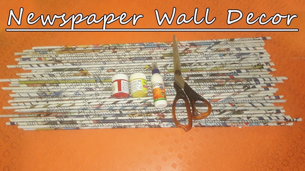 Waste Newspaper Craft Idea | Newspaper Wall Decor | DIY Wall Hanging
