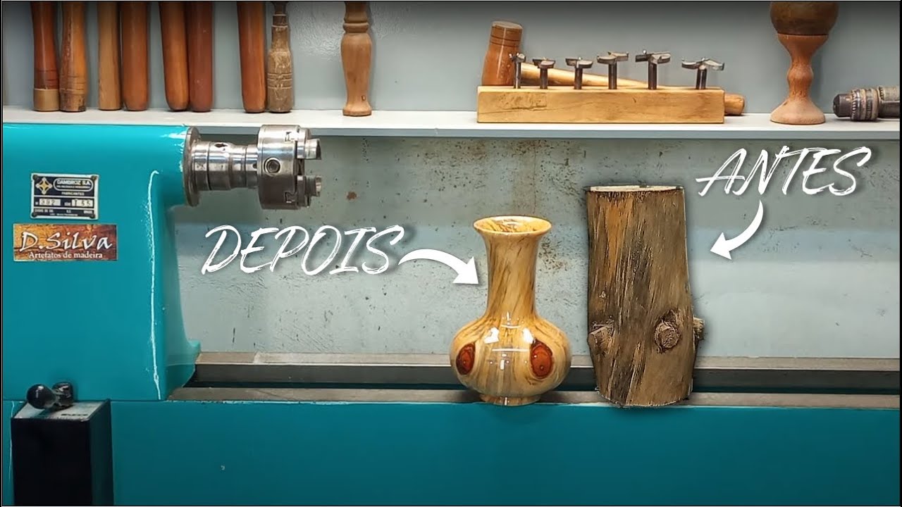 Torneando Vaso com nós aparentes @wood turning