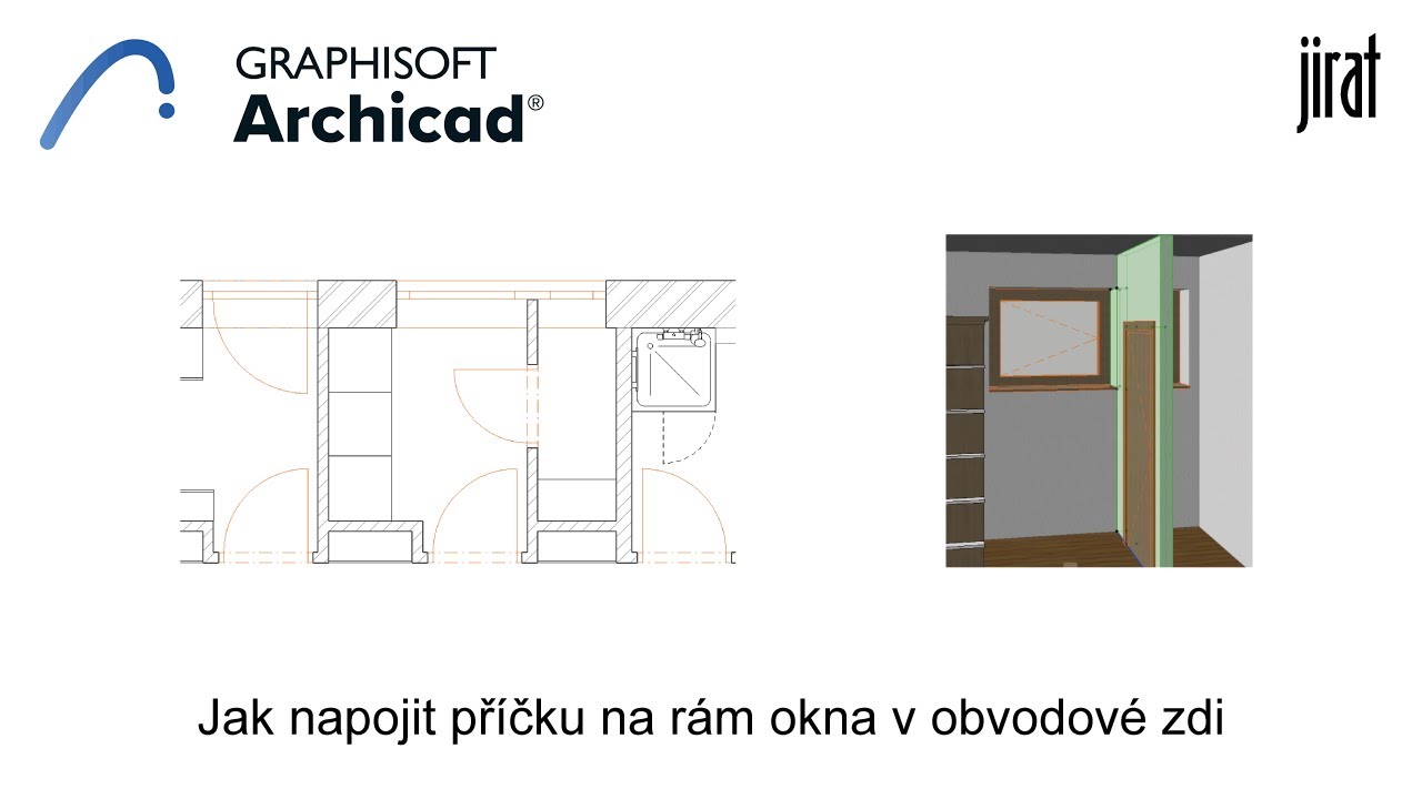 ARCHICAD - Jak modelovat příčku dobíhající na rám okna