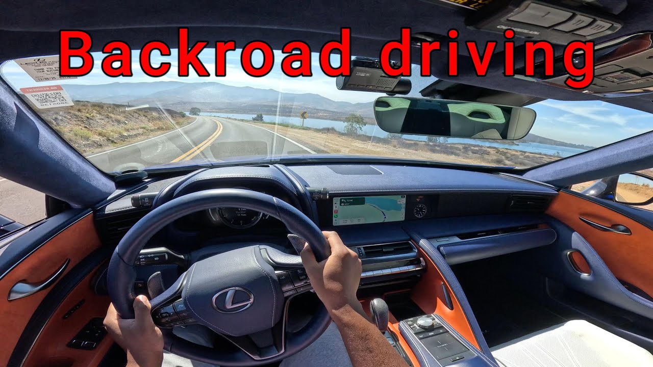 Lexus LC500 backroad driving. exhaust and accelerations