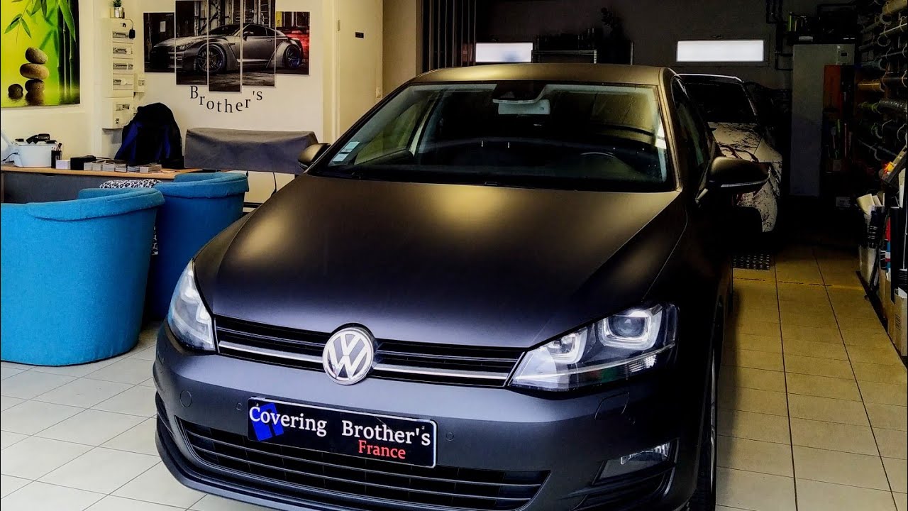 N°34 Covering Brother's - Plastidip complet Golf 7 noir mat full dip