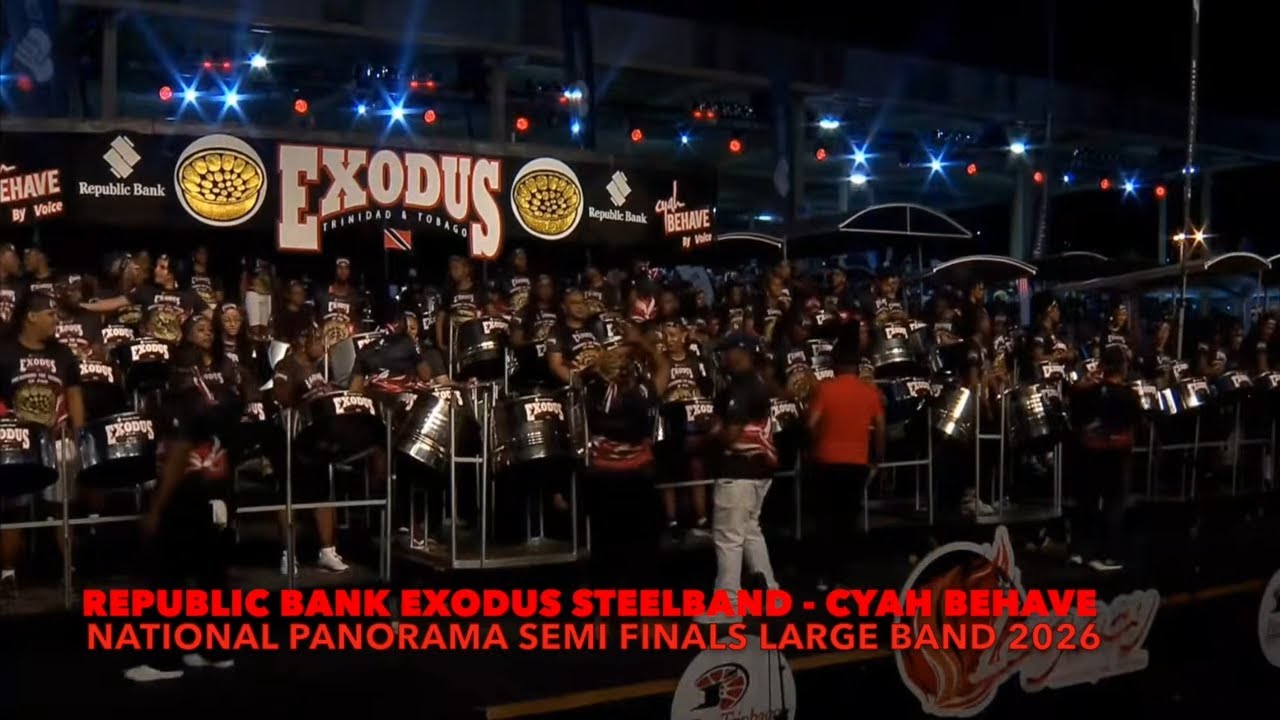 Republic Bank Exodus Steel Band Cyah Behave Large Band Panorama Semi-Finals Trinidad Carnival 2026