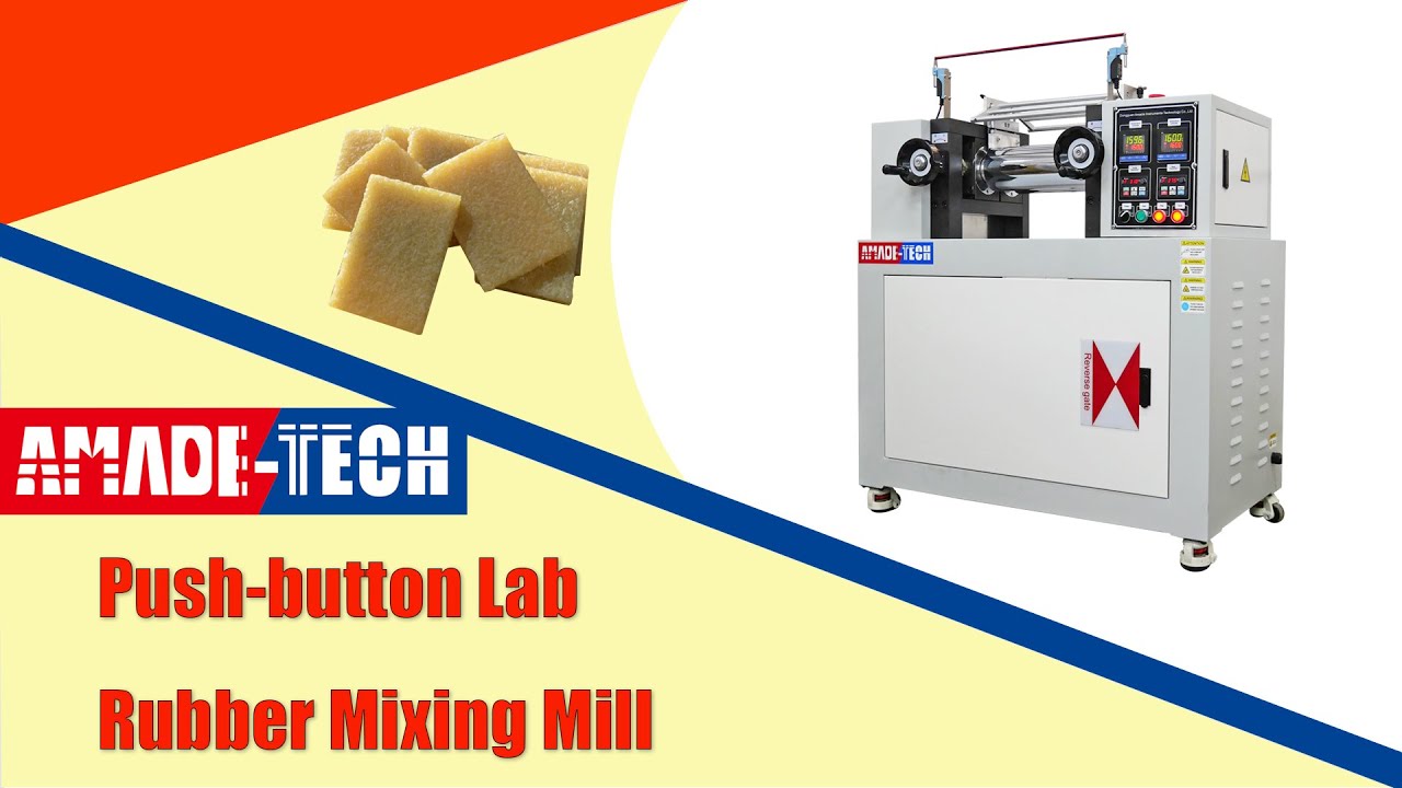 Lab Two Roll Rubber Mixing Mill (Push-button) - AmadeTech