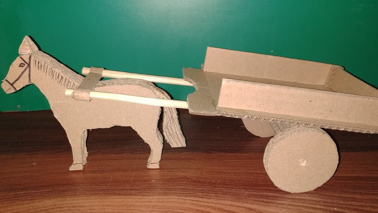 How to make horse cart with cardboard ||DIY|| #cardboard crafts