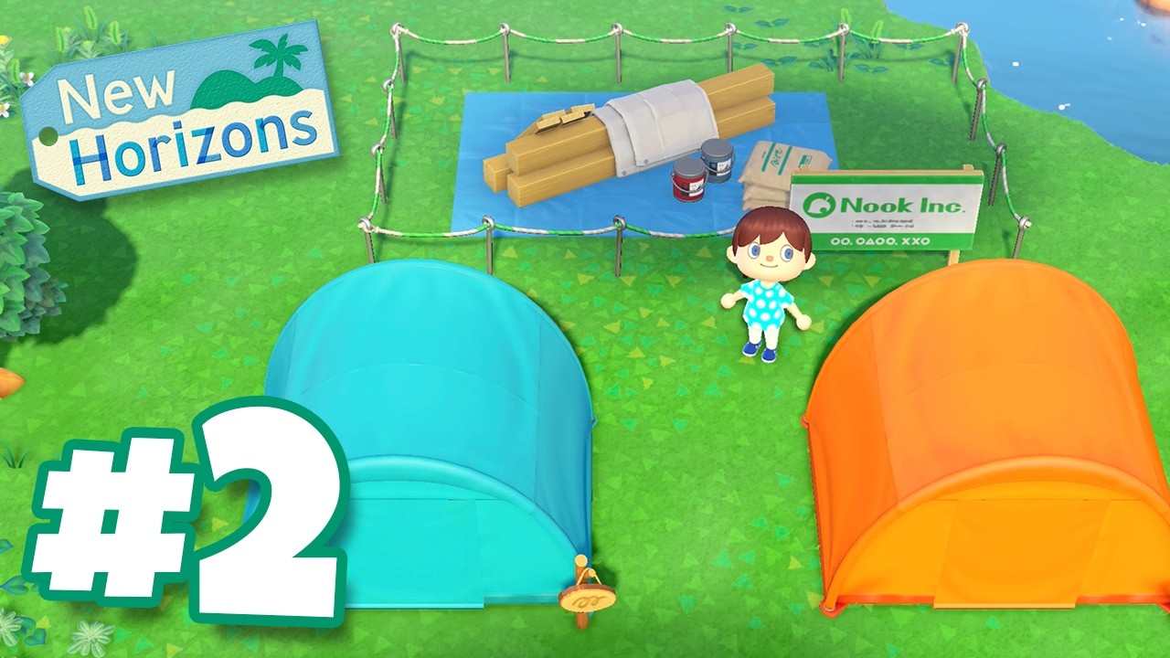 Animal Crossing New Horizons — День 2: Разбивание палатки (Lets Play, эпизод 2)