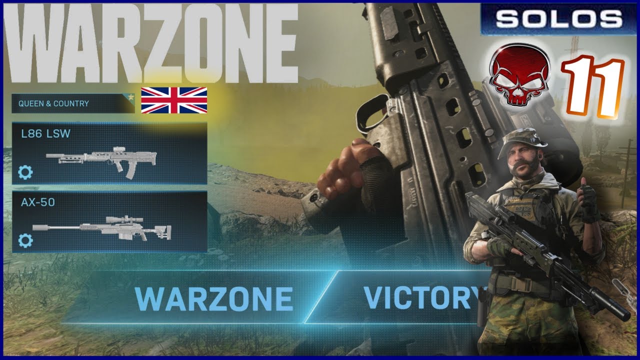 WARZONE SOLOS WIN SA87(L86 LSW) & AX-50 Loadout Gameplay - 11 Kills | Call of Duty