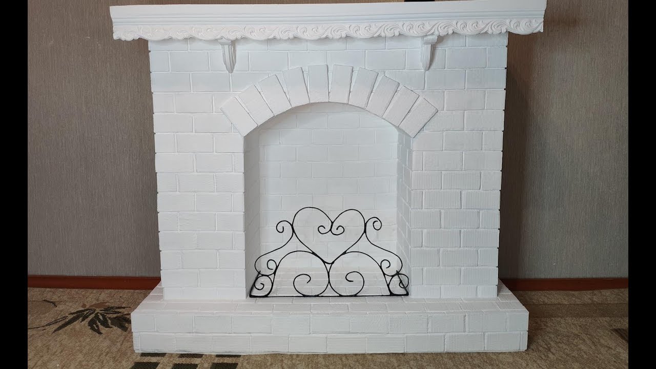 КАМИН из КАРТОНА/ Фальш камин из коробок своими руками/ Cardboard fireplace