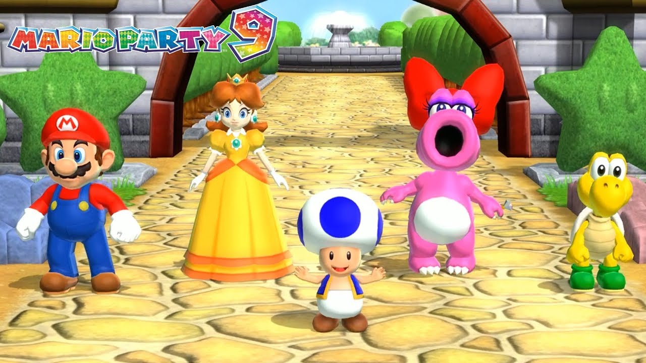 Mario Party 9 - Mario vs Daisy vs Koopa vs Birdo - Garden Battle #1