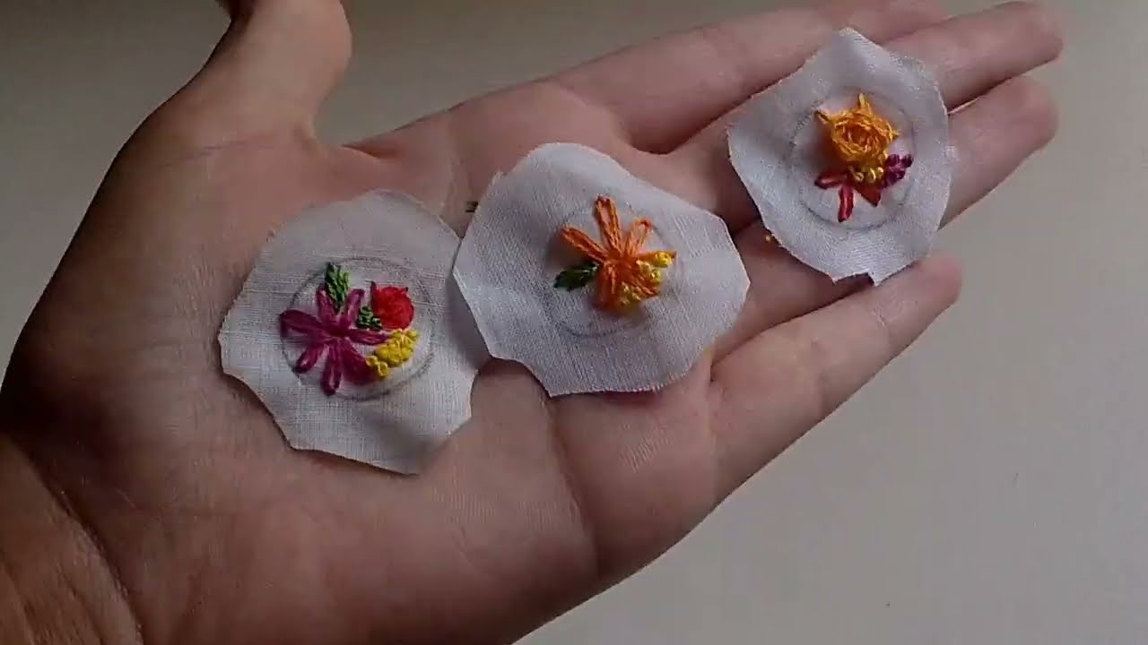 HOW TO EMBROIDER BUTTONS FOR BEGINNERS | Easy Hand Embroidery Tutorial #handbroidery 
