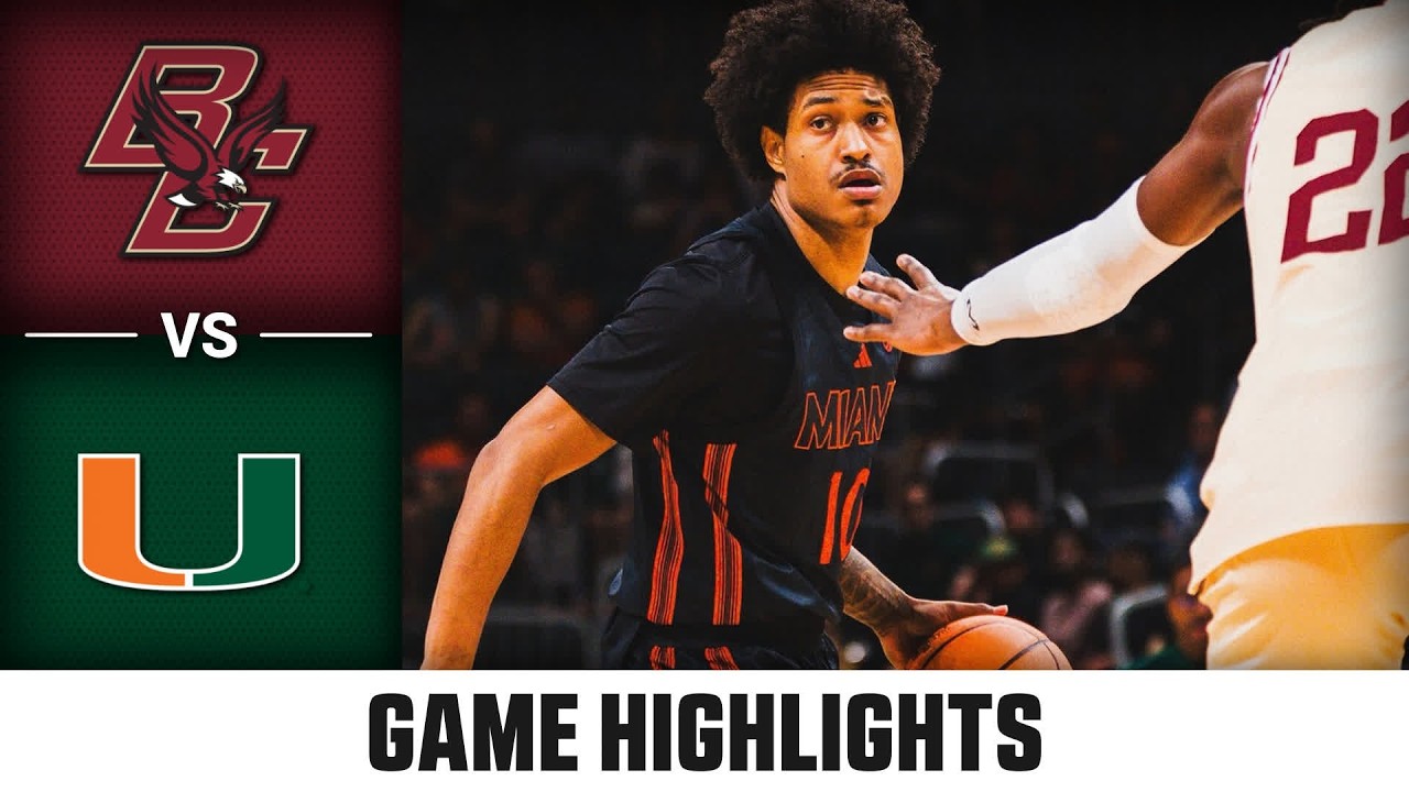 Boston College vs. Miami Game Highlights | 2025-26 ACC Men's Basketball