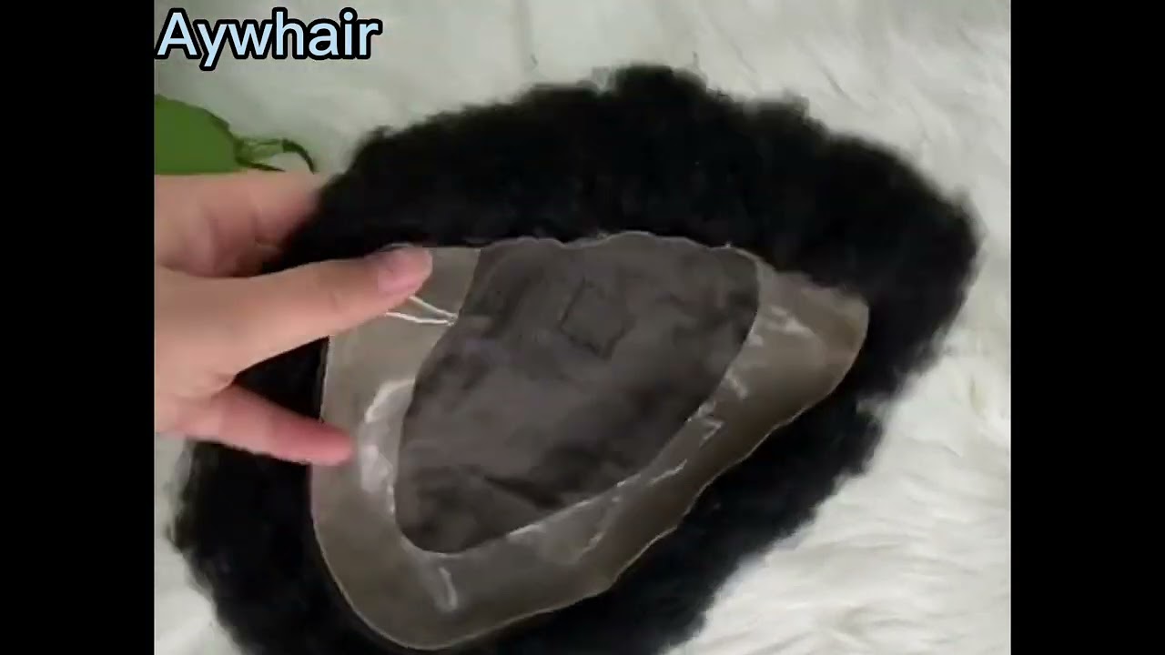 mtm22007 Afro Hair Toupee For Black Men Real Hair Replacement System