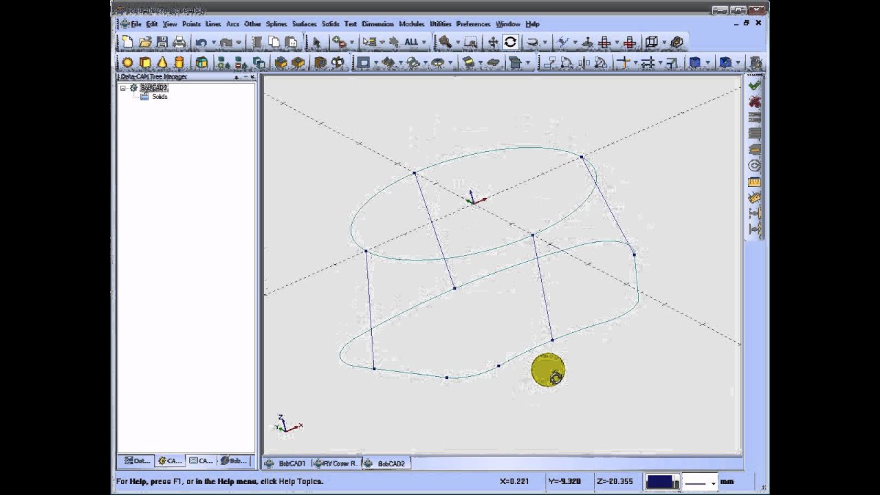 Creating Irregular shape in BobCAD V27 Surfaceing