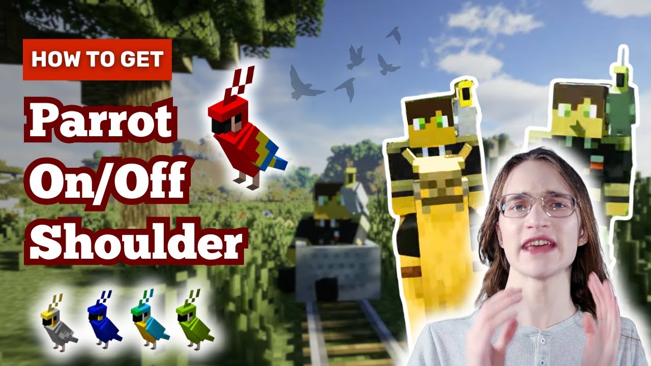 How to get a parrot on and off of your shoulder in Minecraft