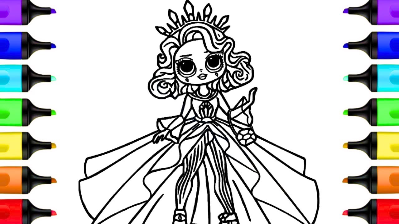 Coloring Crystal Star LOL Surprise OMG Coloring Pages | Art Markers