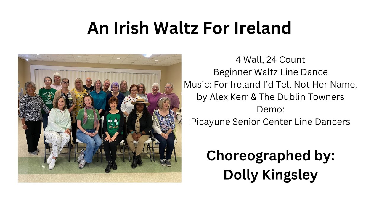 An Irish Waltz for Ireland-Happy St. Patrick's Day_Demo Dolly Kingsley_Senior Center Line Dancers