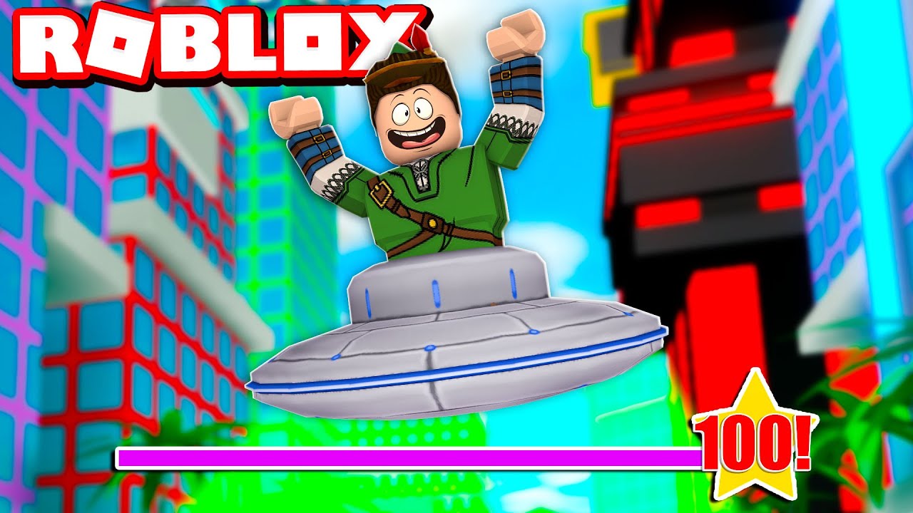 GANHEI O DISCO VOADOR DO NÍVEL 100 NA CIDADE DO ROBLOX!! (Mad City)