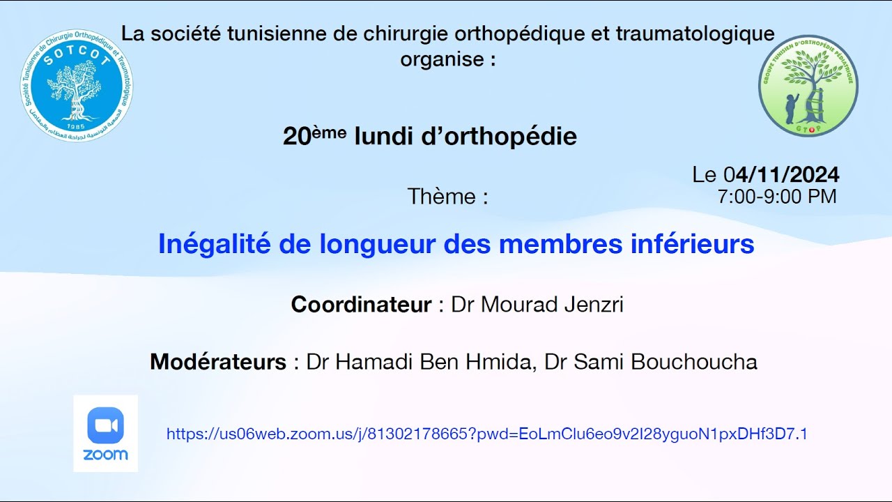 20ème Lundi d'orthopédie de la @S.O.T.C.O.T