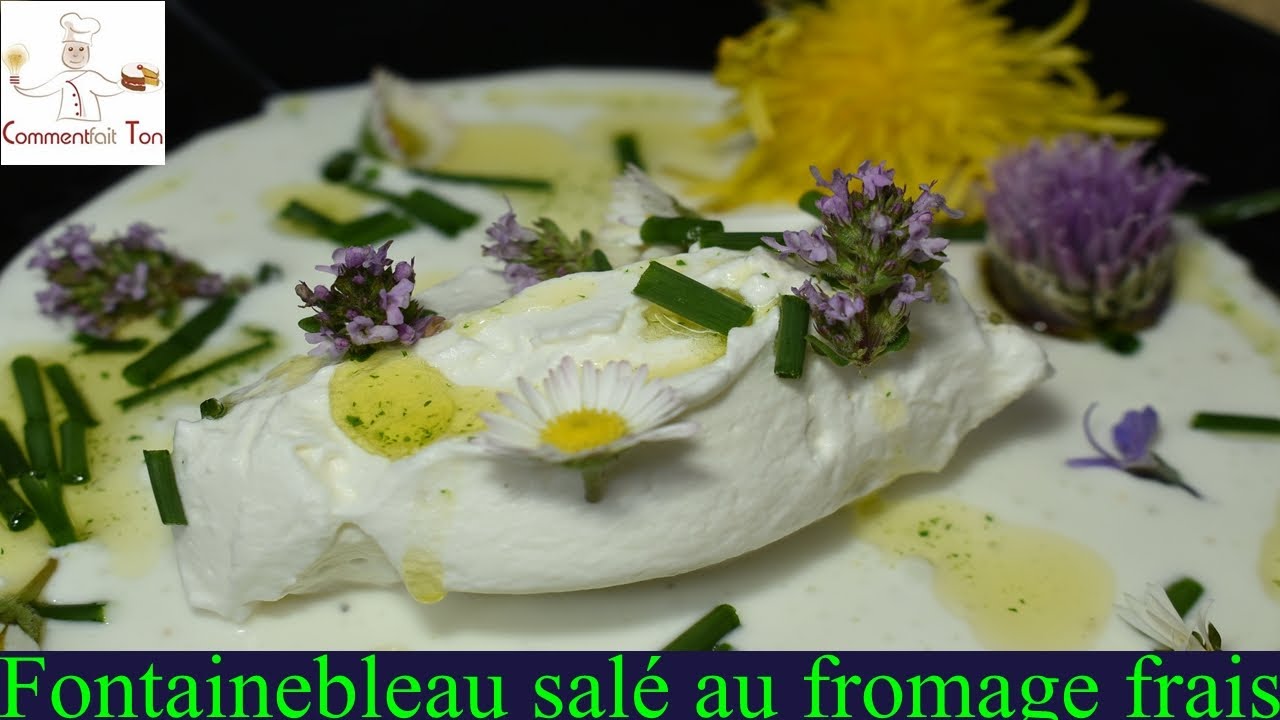 Fontainebleau salé au fromage de chèvre et aux herbes fraiches