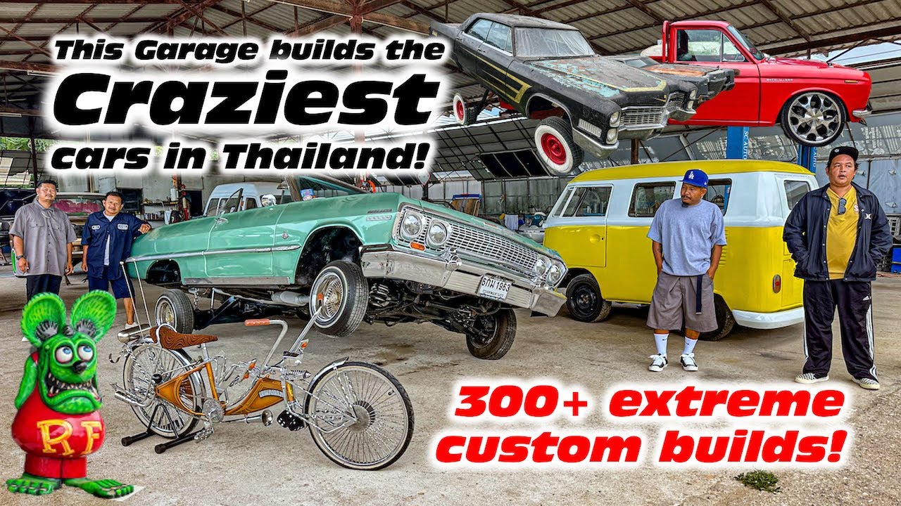 This Garage Builds Thailand's CRAZIEST Cars! 300+ Extreme Custom Chassis, Lowrider, Hot Rod, etc!