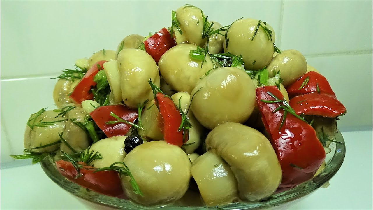 Как мариновать Грибы без уксуса за 5 -7 минут? Очень вкусный Рецепт