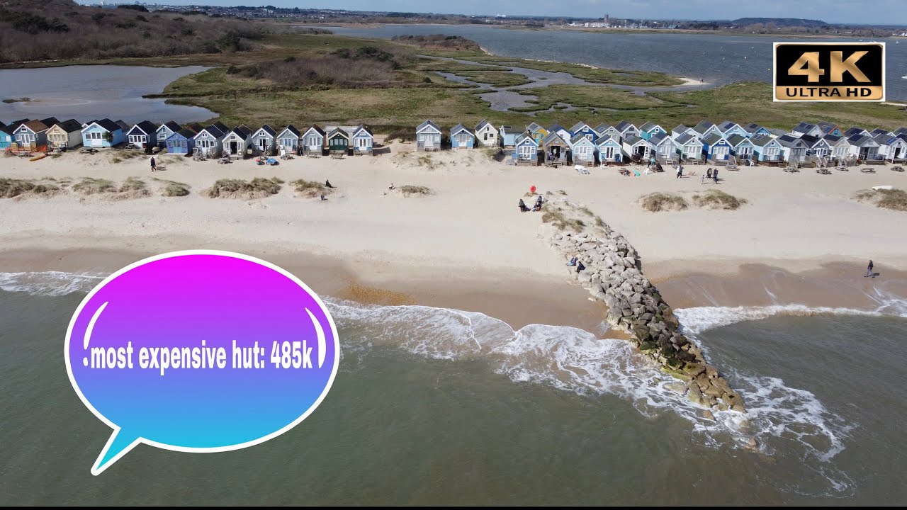 MUDEFORD SANDSPIT. BEACH hut has gone on the market for a staggering £480,000, and no see views.4k.