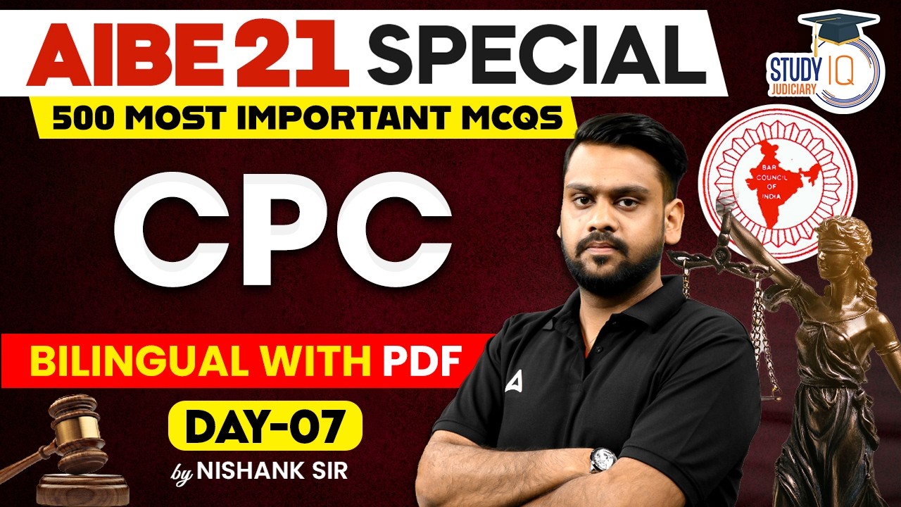 Pass AIBE 21 Easily! 500 Most Important CPC MCQs (Day 07) Nishank Sir