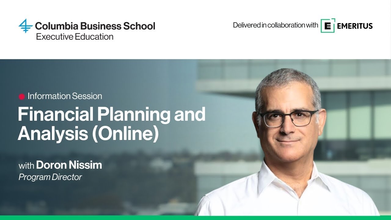Information session on Columbia Business School's Financial Planning and Analysis (Online) program
