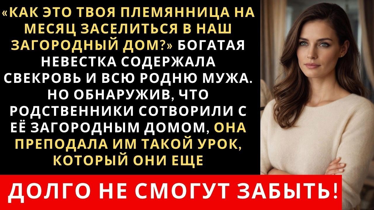«Как это твоя племянница на месяц заселиться в наш загородный дом ' удивилась жена