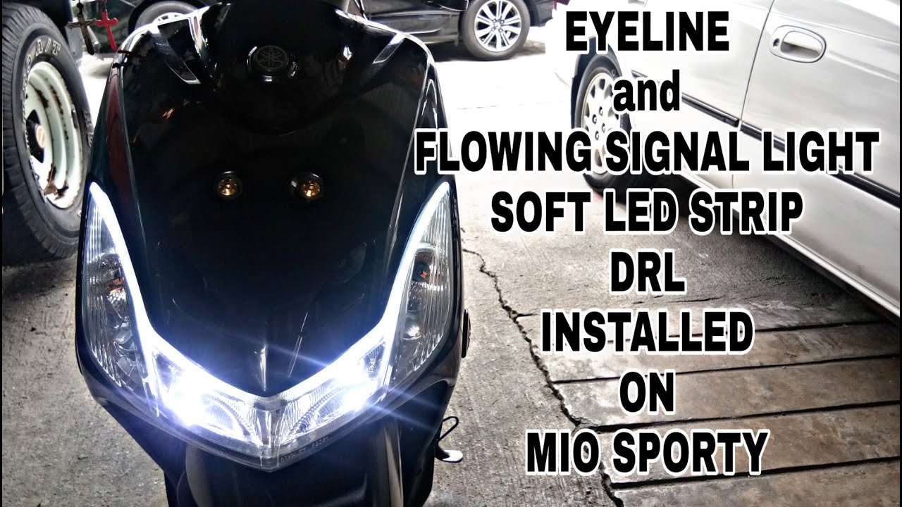 EYELINE and FLOWING SIGNAL LIGHT SOFT LED STRIP DRL INSTALLED ON MIO SPORTY