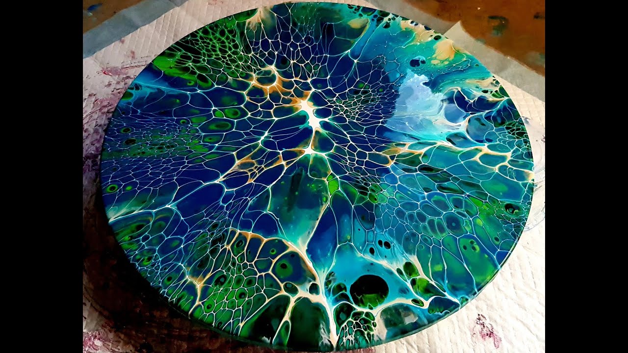 #717 Placemat No.3 - Dark Green Sheleeart Spin Bloom