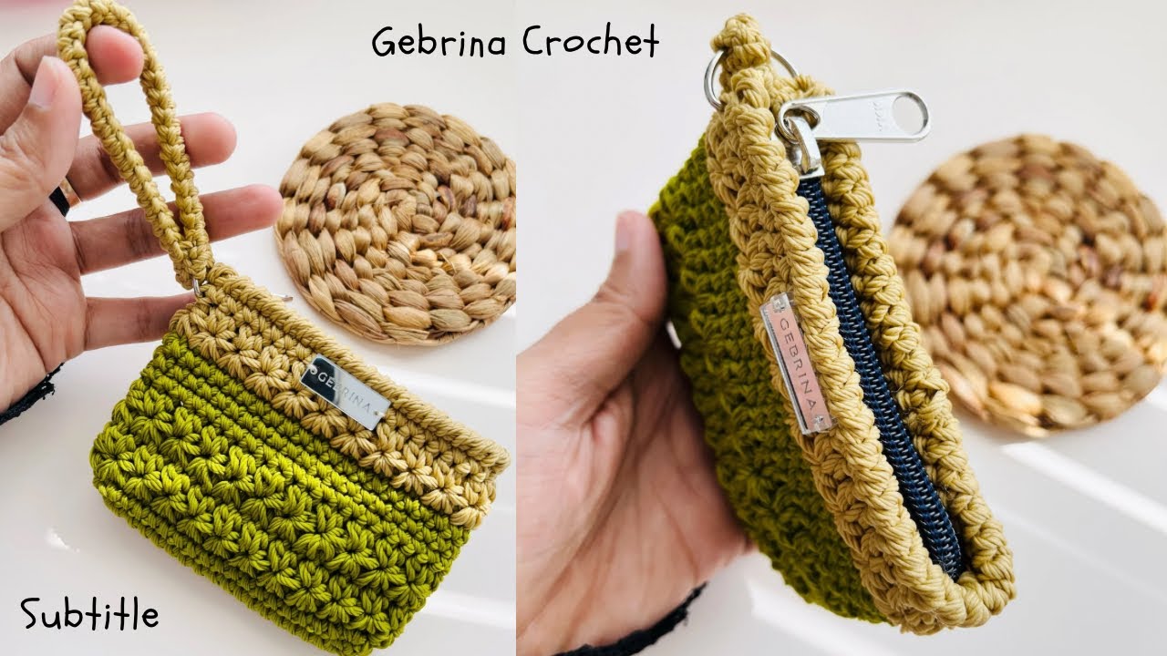 Sangat Cocok Untuk Pemula ! Dompet Koin Rajut Model Terbaru Motif Bintang | Subtitle available