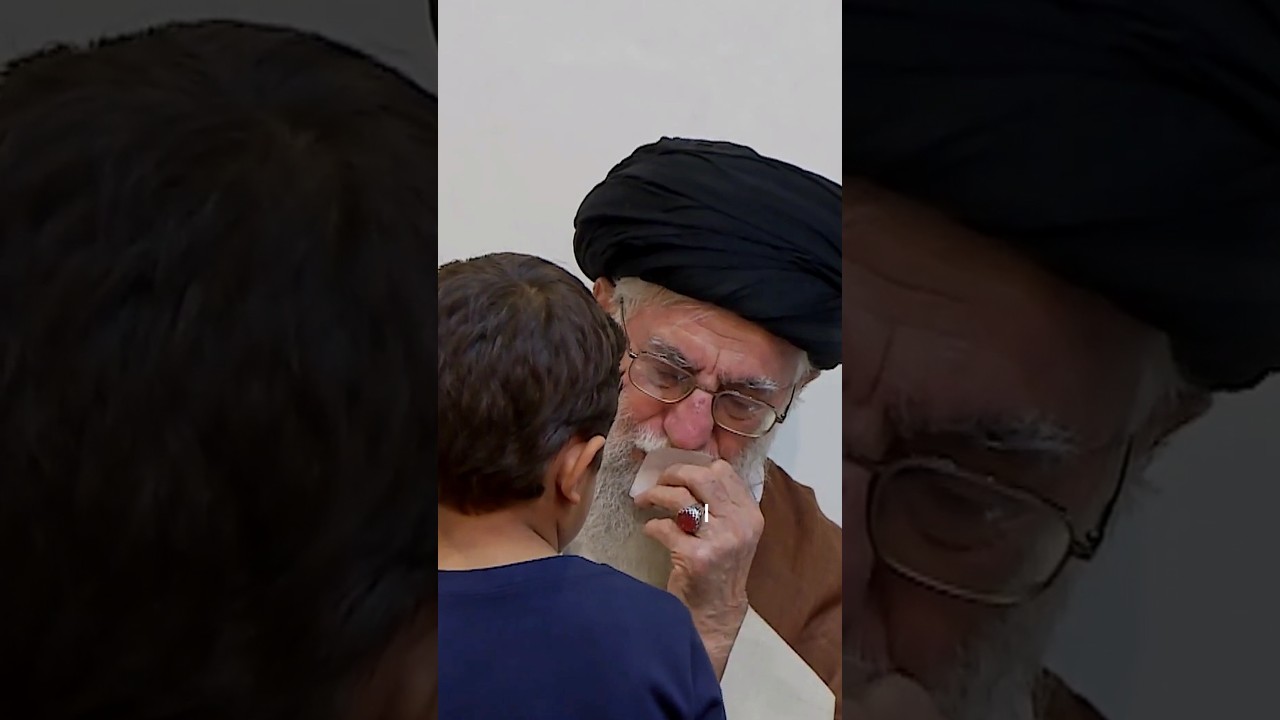 Child&rsquo;s Loving Kiss 🤍😘 [Ayatollah Khamenei -\Edit]