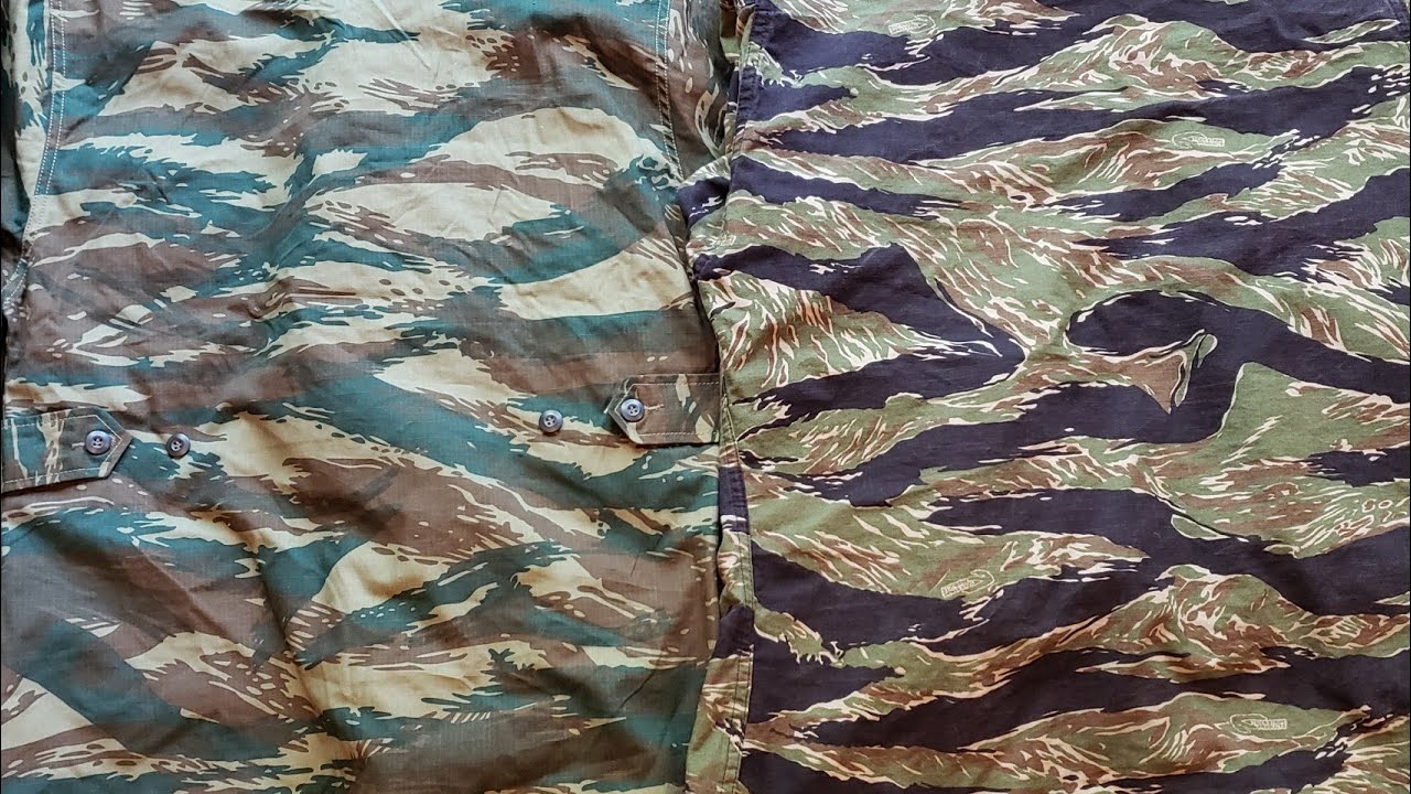 Vietnam Tiger Stripe And Greek Lizard Camouflage