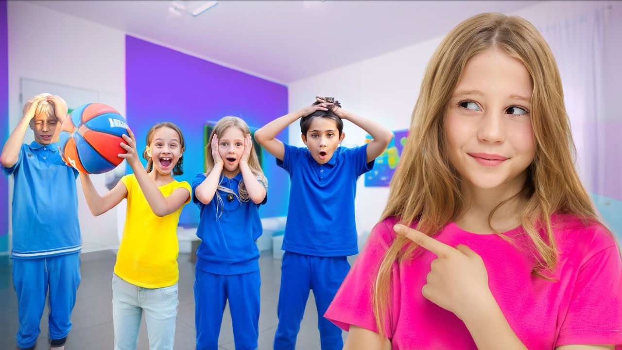 Nastya membantu teman-temannya menyesuaikan diri dengan hari pertama mereka di sekolah baru