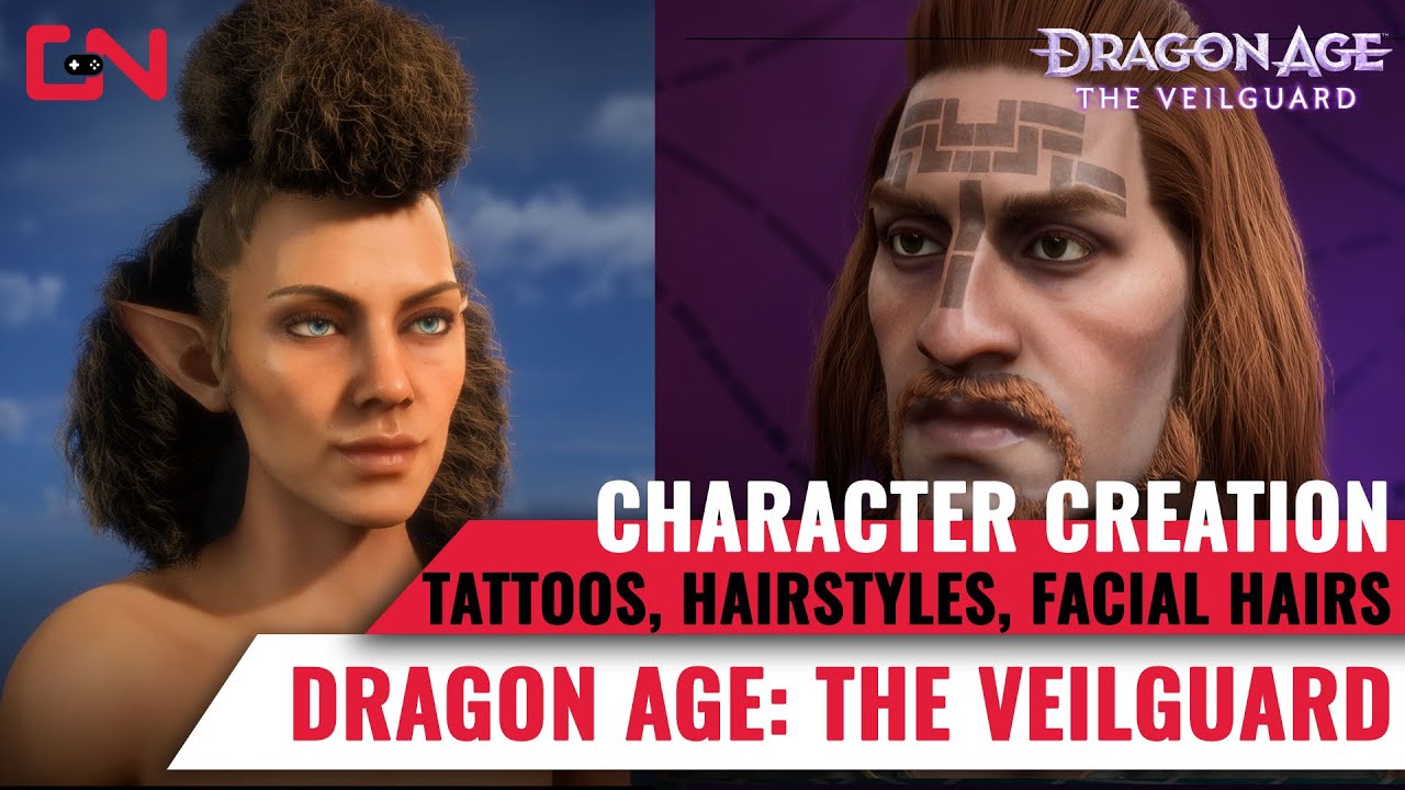 Character Creation Dragon Age: The Veilguard - All Body Types, Tattoos, Hair Styles