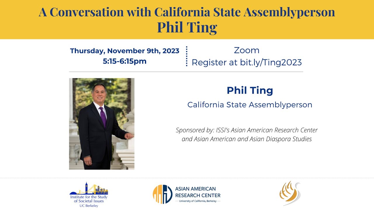 A Conversation with California State Assemblyperson Phil Ting