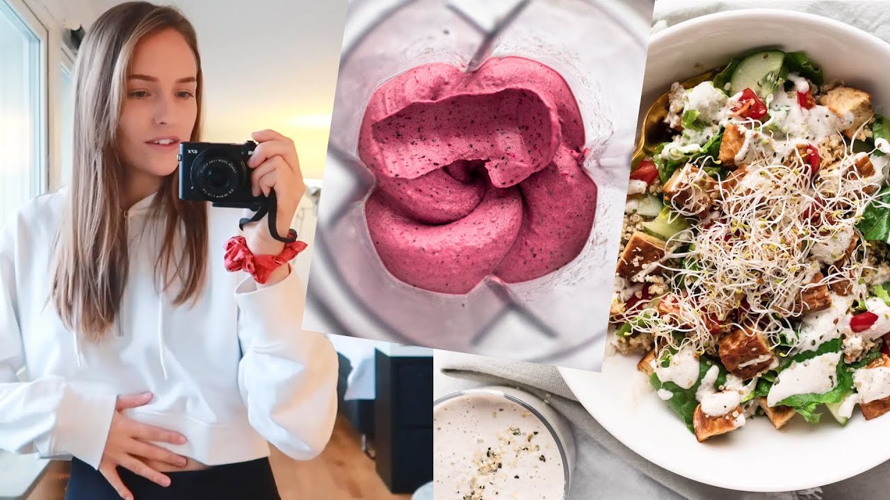 What I Eat in a Day at Home, HEALTHY VEGAN + How to Cook Tempeh