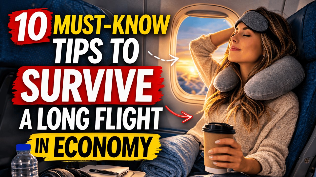 10 MUST KNOW Tips to Survive a Long Flight in Economy | Arrive Refreshed, Not Disheveled