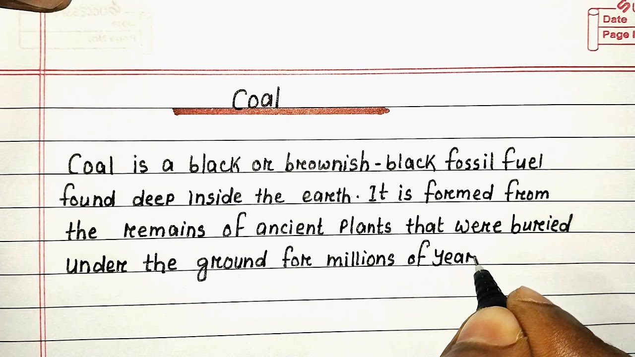 Essay on Coal | Handwritten English Essay | Coal Essay