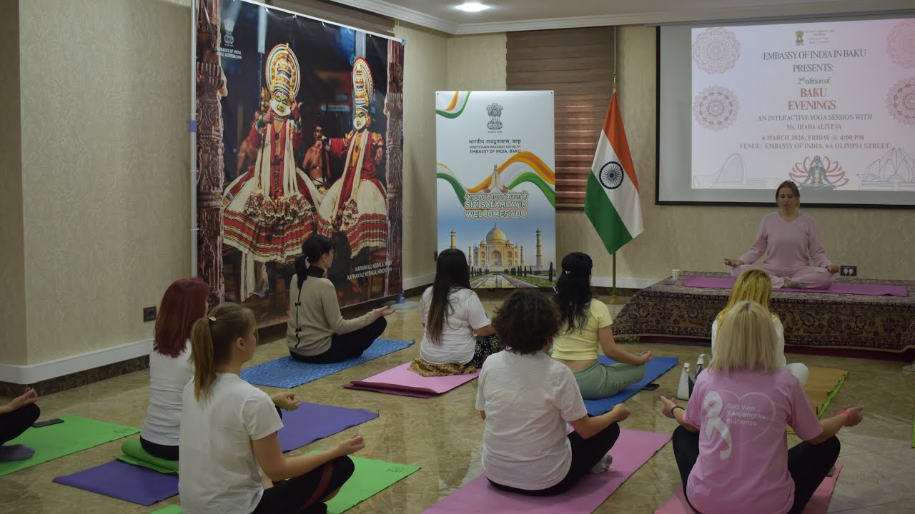 Yoga session organised by Embassy of India 🇮🇳 @indianembassybaku 