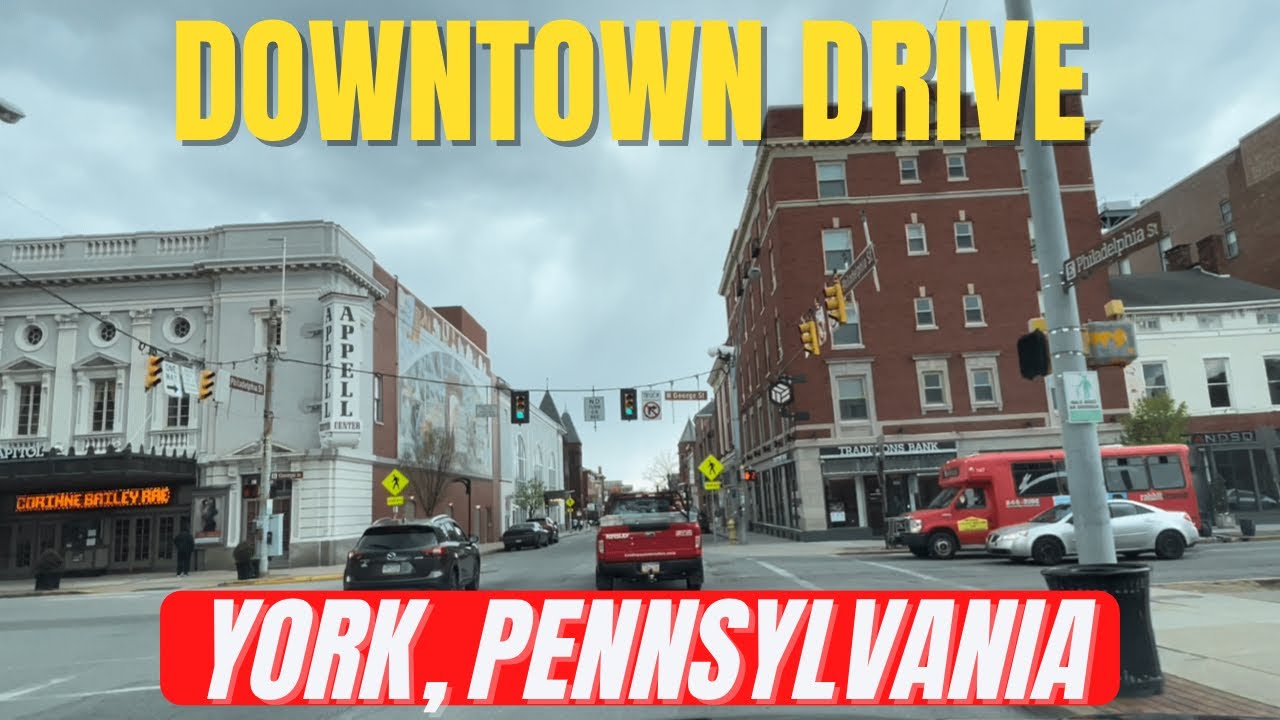 York, Pennsylvania - Downtown 4K Drive