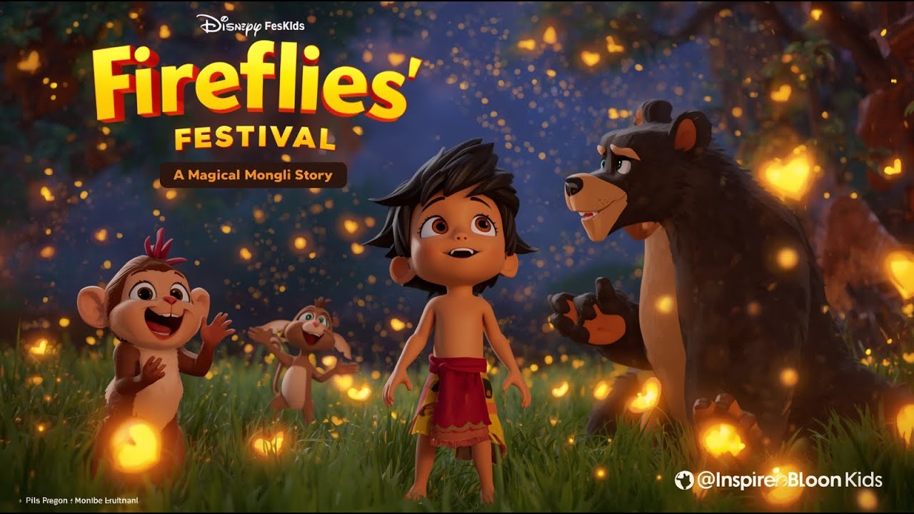Mongli & The Fireflies’ Festival ✨| Magical Jungle Moral Story for Kids | Teamwork & Friendship Tale