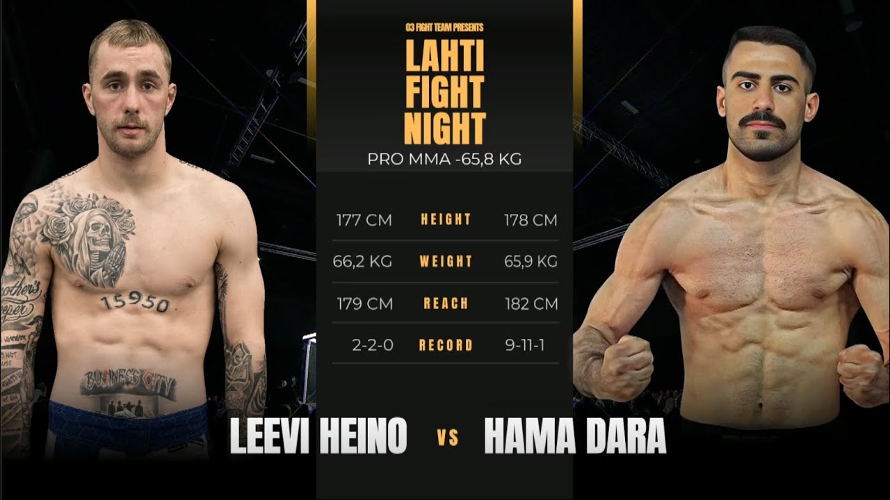 Lahti Fight Night 18.10.2025 Leevi Heino vs Hama Dara
