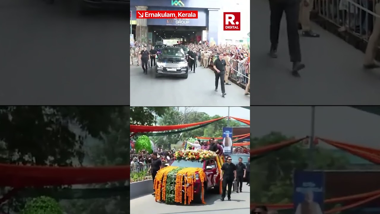 PM Modi Holds Roadshow in Ernakulam During Kerala Visit