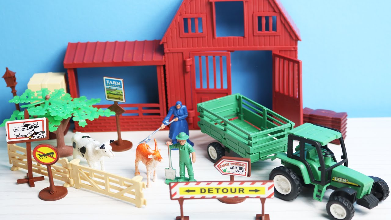 &Ccedil;iftlik Oyuncakları Kutu A&ccedil;ılışı Trakt&ouml;r İnek &Ccedil;ift&ccedil;i