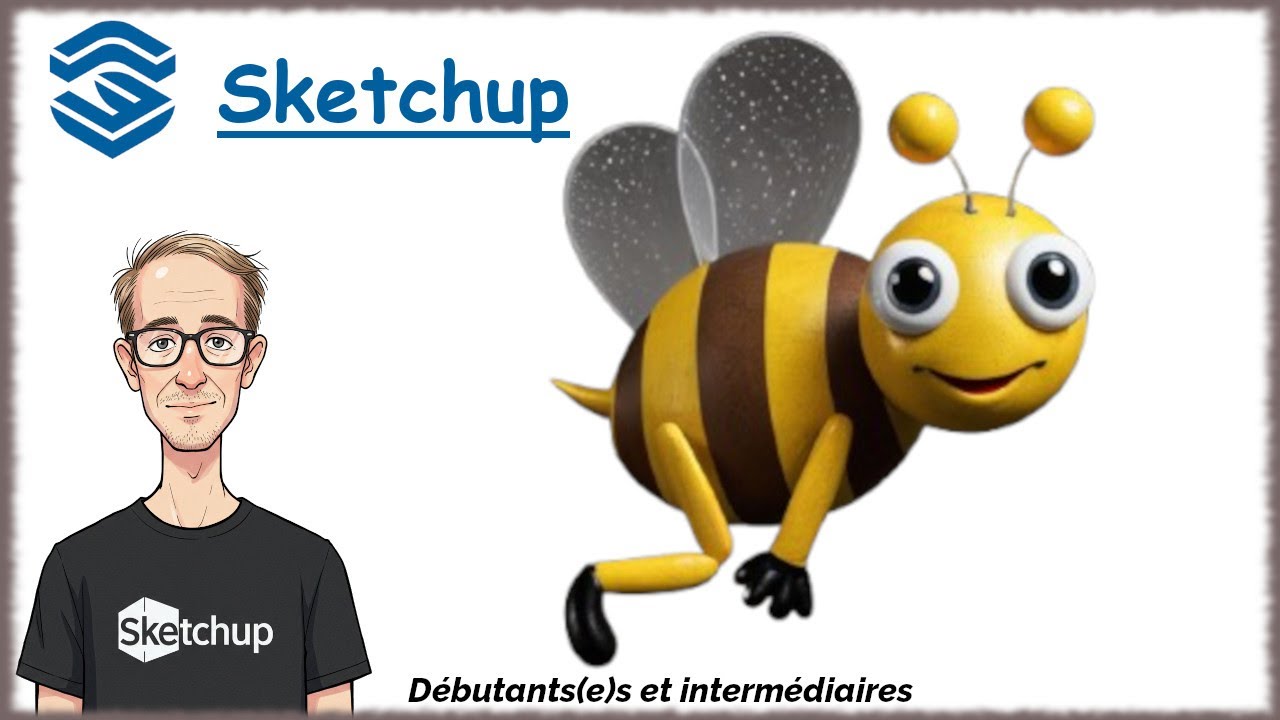 Sketchup Tuto Français - Création d'une abeille -